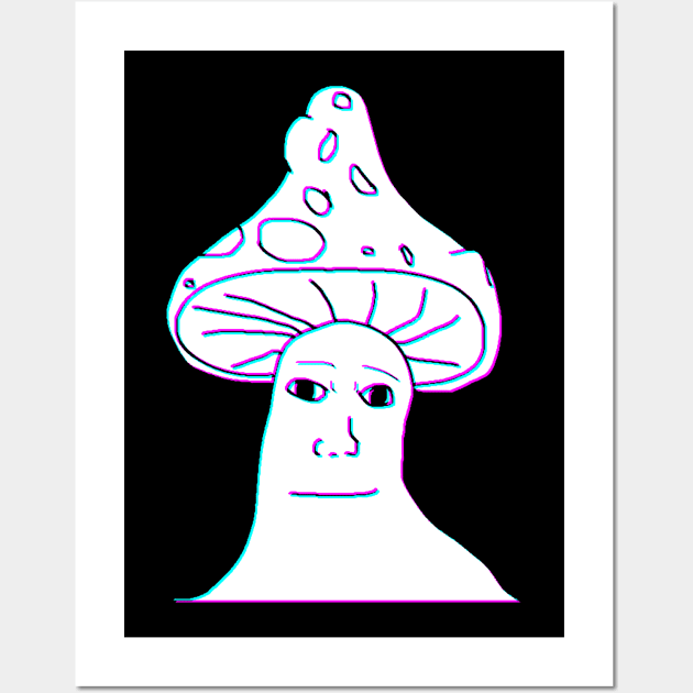 Mushroom Wojak / Shrigma Male Wall Art by giovanniiiii